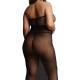 Robe Résille Grande taille HIGH NECK Noire 