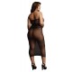 Robe Résille Grande taille HIGH NECK Noire 