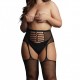 Bas avec porte-jarretelles HIGH WAIST Noirs 