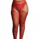 Collants à jarretelles RHINESTONE Rouges 