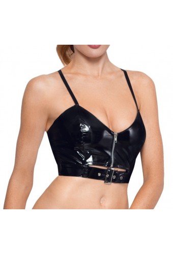 Top VINYL ZIP Noir 