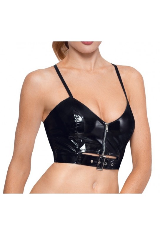 Top VINYL ZIP Noir 