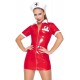 Tenue Infirmière Vinyl Nurse Rouge 