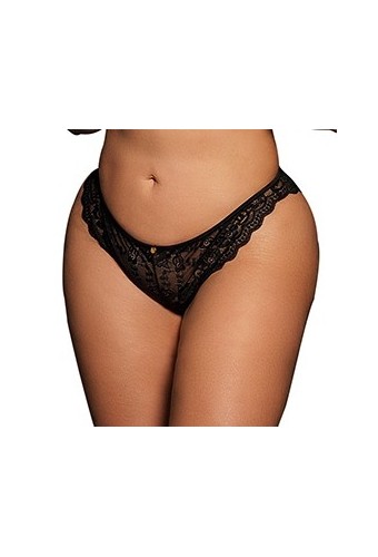 Culotte dentelle CLAIRE Grande Taille Noire 