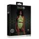 Ensemble Bustier et Culotte Filet Vert Fluo 