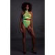 Ensemble Bustier et Culotte Filet Vert Fluo 