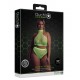 Ensemble Bustier et Culotte Filet Vert Fluo 