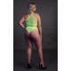 Ensemble Bustier et Culotte Filet Vert Fluo 