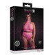 Ensemble Bustier et Culotte Filet Rose Fluo 