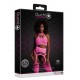 Ensemble Bustier Dos nu et Porte-Jarretelles 2 Pièces Rose Fluo 