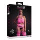 Ensemble Bustier Dos nu et Porte-Jarretelles 2 Pièces Rose Fluo 