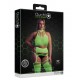 Ensemble Bustier Dos nu et Porte-Jarretelles 2 Pièces Vert Fluo 