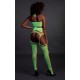 Ensemble Bustier Dos nu et Porte-Jarretelles 2 Pièces Vert Fluo 
