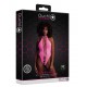 Body échancré ouvert à l'entrejambe avec dos nu Rose Fluo 