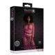 Bustier et Robe Filet Épaules dénudées Rose Fluo 