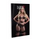 Ensemble Heart lace Garter 4 Pièces Noir 