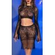 Ensemble Haut et jupe dentelle Manilla Noir 