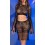 Ensemble Haut et jupe dentelle Manilla Noir