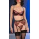 Ensemble Julietta 4 Pièces Noir et Rouge 