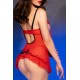 Nuisette Ouverte ELINA Rouge 