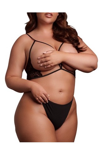Soutien-gorge Triangle Ouvert Grande Taille Charma Noir 