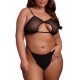 Soutien-Gorge Transparent Grande Taille Bravia Noir 