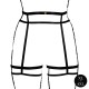 Porte-jarretelles Grande Taille Double Strap Noir 