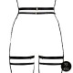 Porte-jarretelles Grande Taille Double Strap Noir 