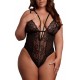Body Dentelle Double Bretelle Grande Taille Carlita Noir 