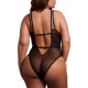Body Dentelle Double Bretelle Grande Taille Carlita Noir 