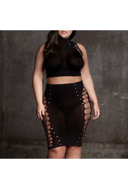 Ensemble 2 Pièces Grande Taille Kala Noir 