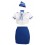 Costume sexy d'Hôtesse de l'air Stewardness S/M