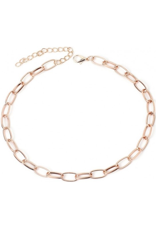 Ras de cou Hollow Ring Rose 