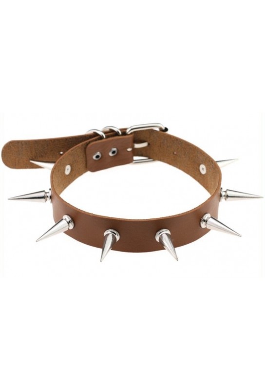 Collier à pointes Piky Lish Marron 