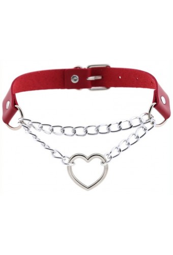 Collier sexy Heart Chain Rouge 