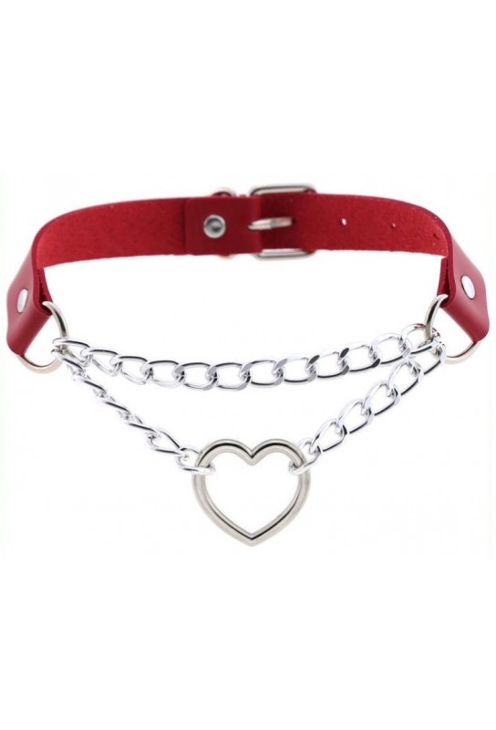 Collier sexy Heart Chain Rouge 