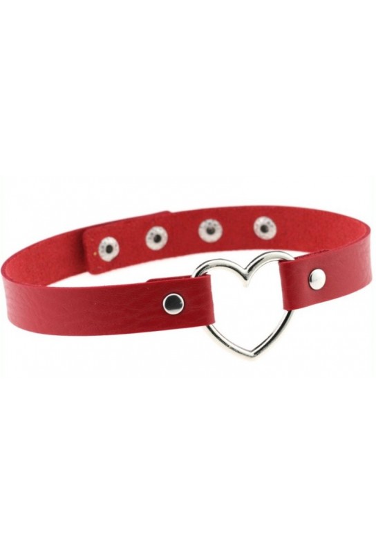 Ras de cou Heart Lish Rouge 