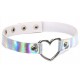 Ras de cou Heart Laser Blanc argenté 