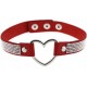 Ras de cou Heart Strass Rouge 