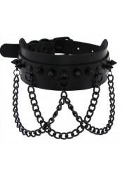 Collier à pointes Piky Noir