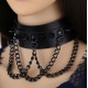 Collier à pointes Piky Noir 