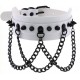 Collier à pointes Piky Blanc-Noir 