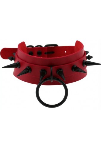 Collier à pointes Strobo Lish Rouge 