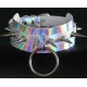 Collier à pointes Strobo Laser Argenté 