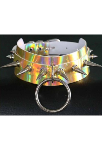 Collier à pointes Strobo Laser Doré 