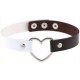 Ras de cou HEART DUO Blanc-Marron 