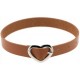 Ras de cou Heart Attach Marron 