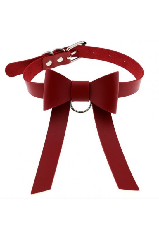 Ras de cou Bow Night Rouge 