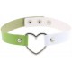 Ras de cou Heart Duo Blanc-Vert 