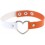 Ras de cou Heart Duo Blanc-Orange